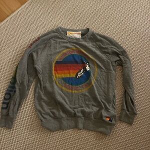 Gray aviator nation logo crewneck size medium
